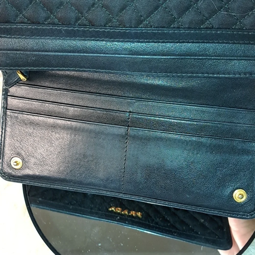 Prada Long Flap Quilted Wallet - EUC
